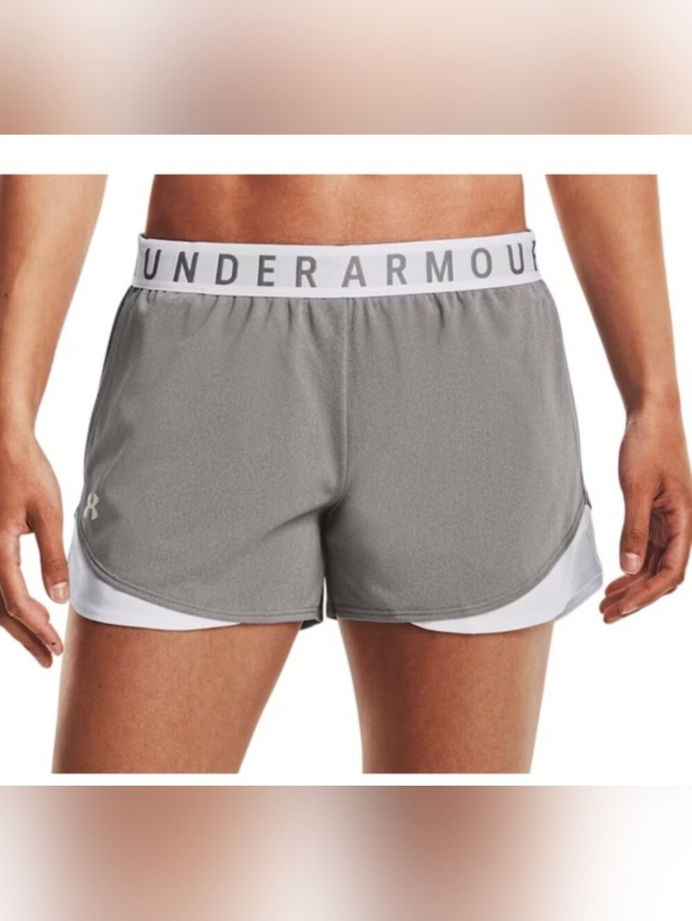 Under Armour Gray and White Women’s Athletic Shorts Size XXL